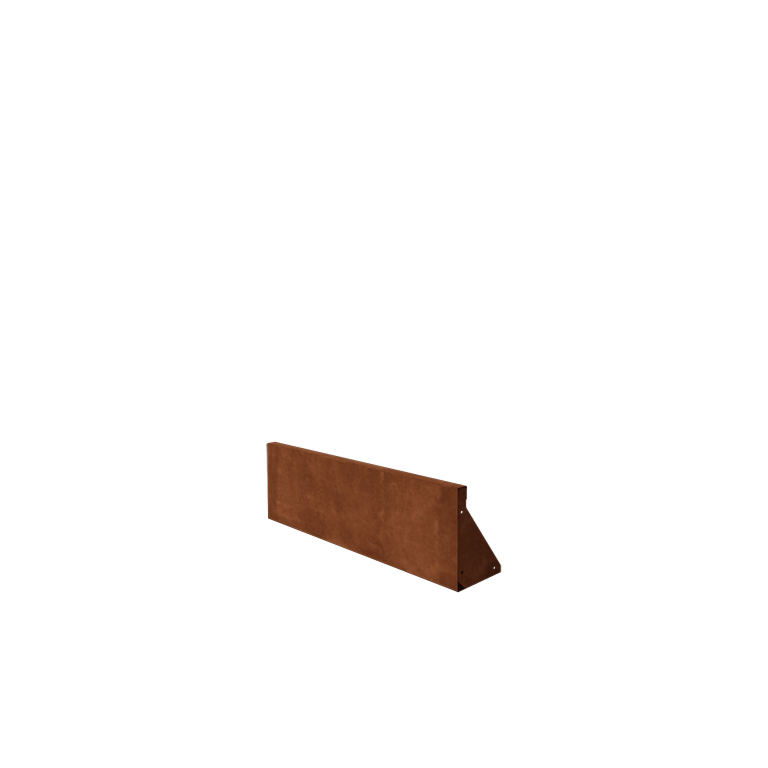 Cortenstahl Stützmauer - Gerade - 100 x 30 cm