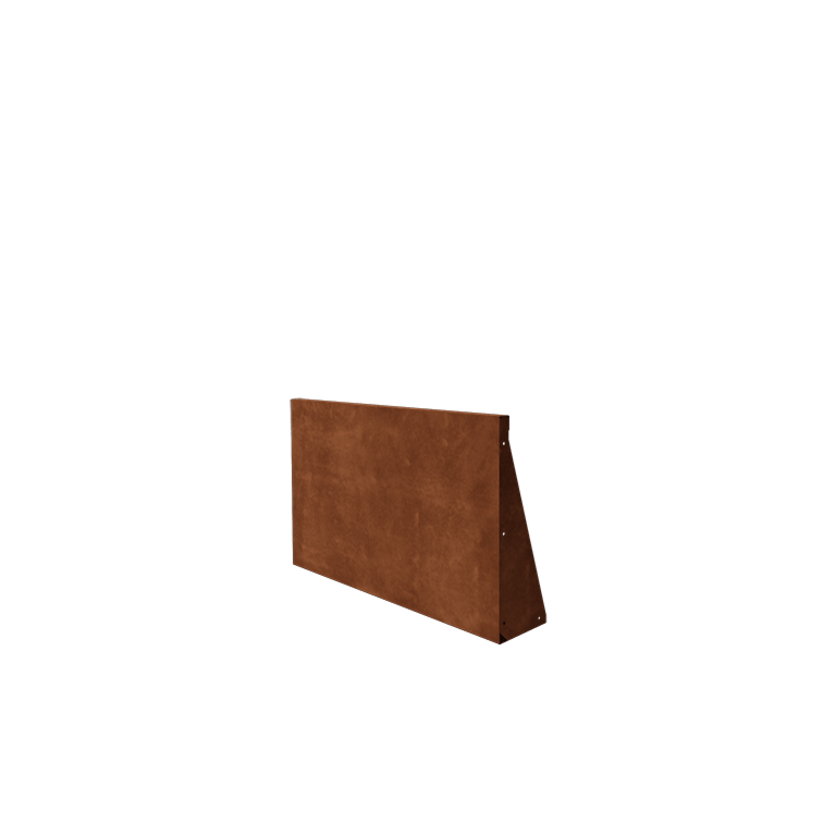 Cortenstahl-Stützmauer gerade 100 cm (Höhe 60 cm)