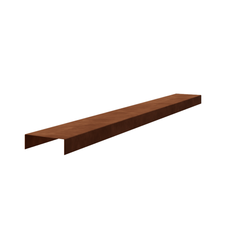 Aufsatzprofil Cortenstahl 5 x 15 x 5 cm (Länge 240 cm)