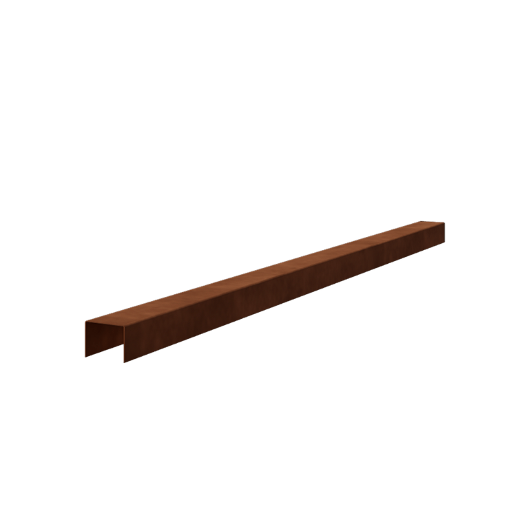 Cortenstahl U-Profil - 5 x 6 x 5 cm - 240 cm