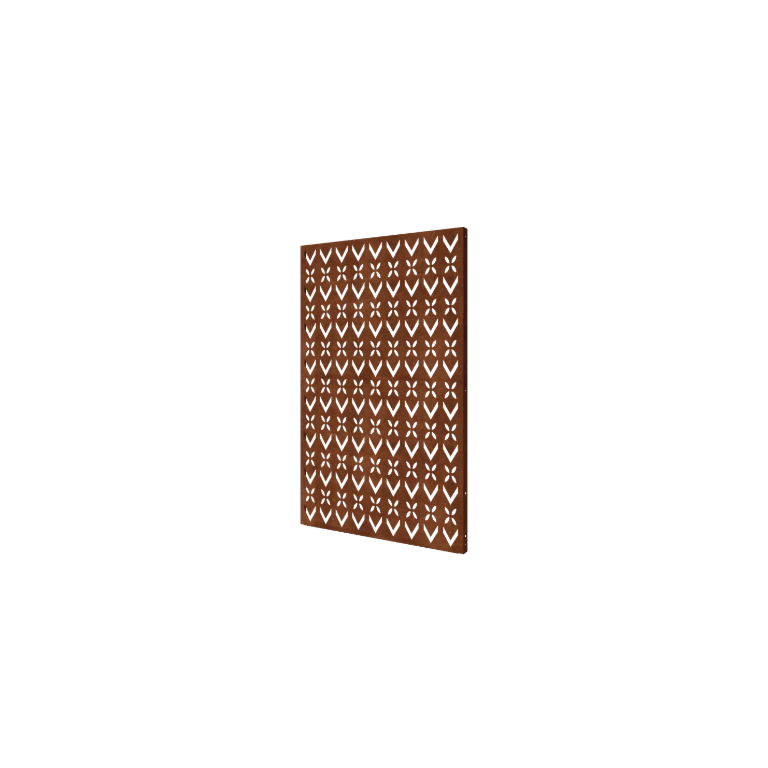 Cortenstahl Sichtschutz Paneel - Dach Design 1 - 120 x 6 x 190 cm