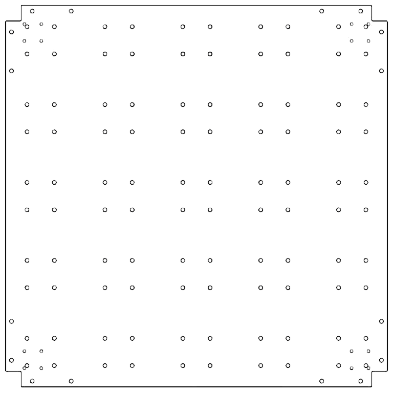 Bodenplatte aus verzinktem Stahl 100 x 100 cm
