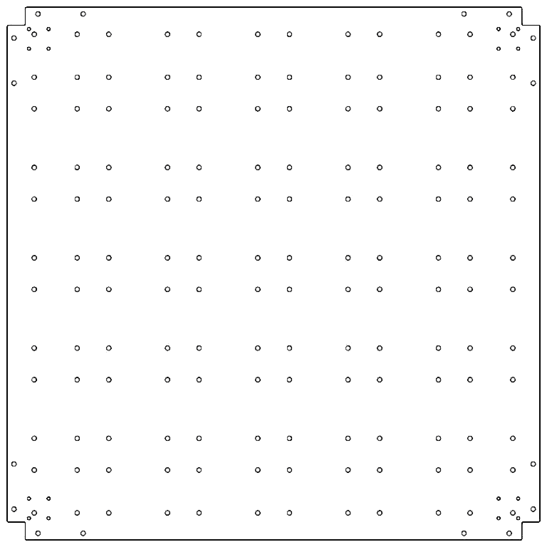 Bodenplatte aus verzinktem Stahl 120 x 120 cm