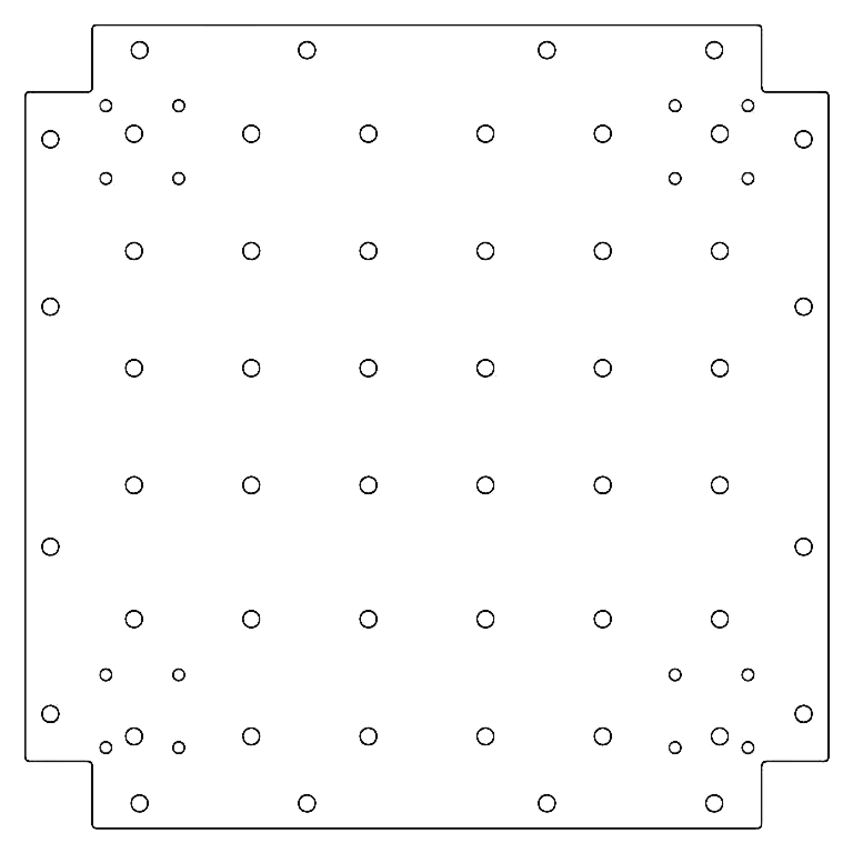 Bodenplatte aus verzinktem Stahl 50 x 50 cm