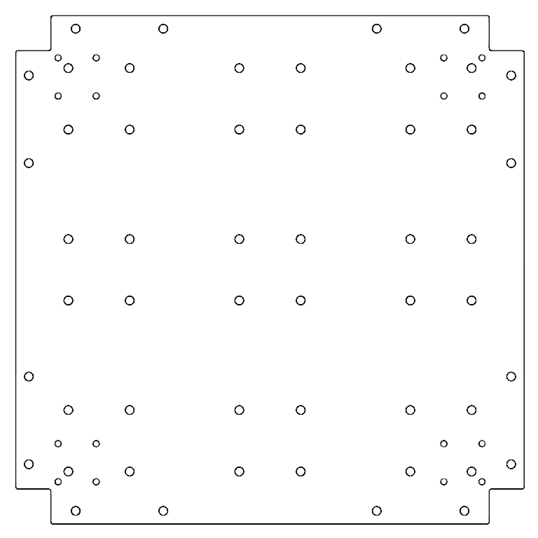 Bodenplatte aus verzinktem Stahl 60 x 60 cm
