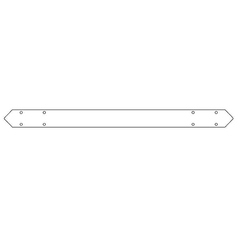Bodenplattenverbinder aus verzinktem Stahl 100 cm
