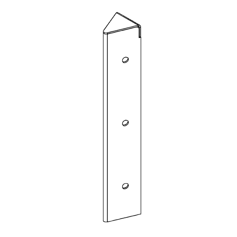 Cortenstahl Eckstück 45° 30 cm
