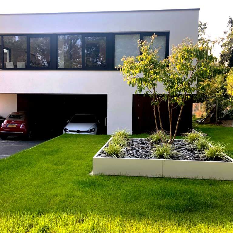 Hochbeet aus pulverbeschichtetem Stahl Miami xxl 300 x 300 cm