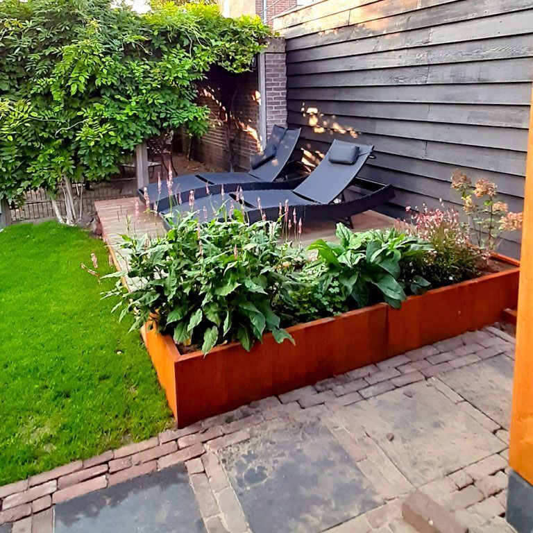 Hochbeet aus Cortenstahl Texas xxl 240 x 80 cm