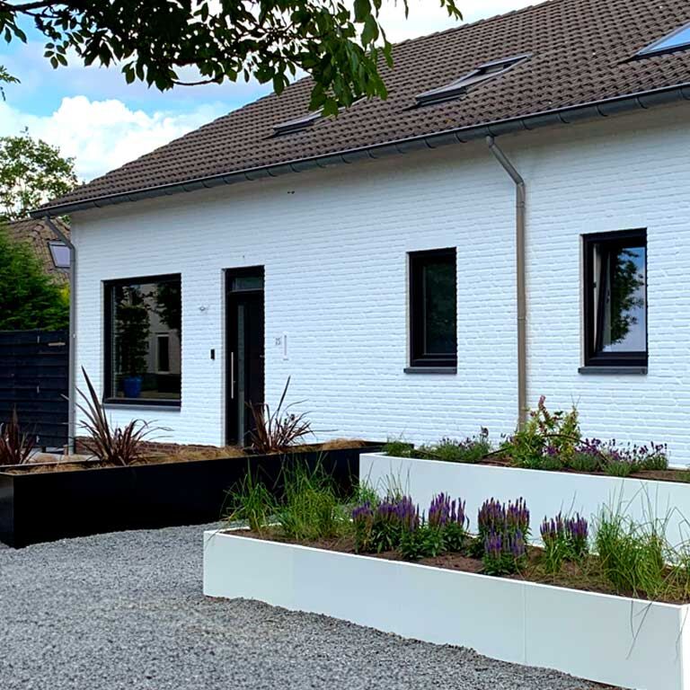 Hochbeet aus pulverbeschichtetem Stahl Texas xxl 500 x 50 cm