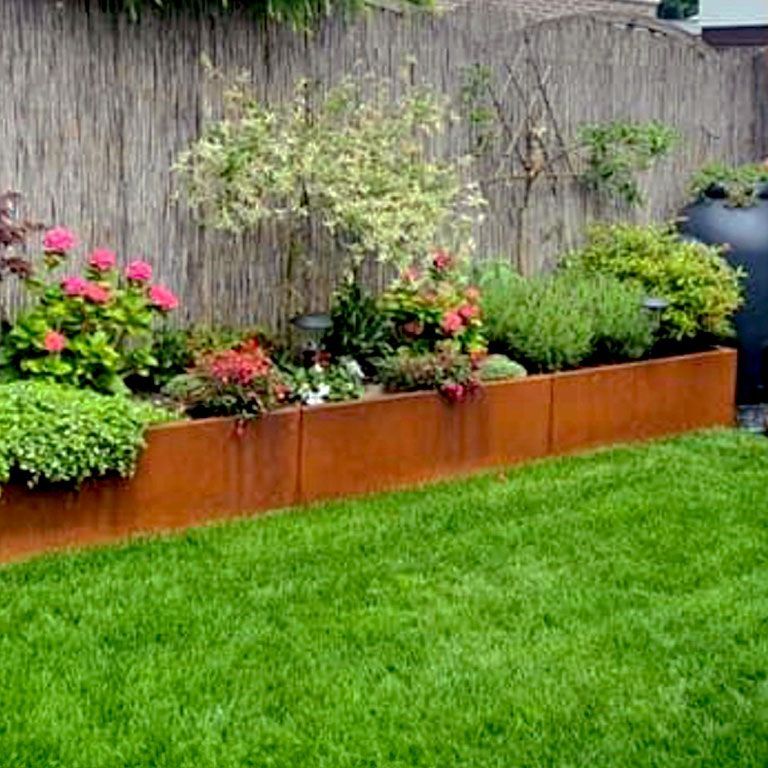 Hochbeet aus Cortenstahl Texas xxl 480 x 120 cm