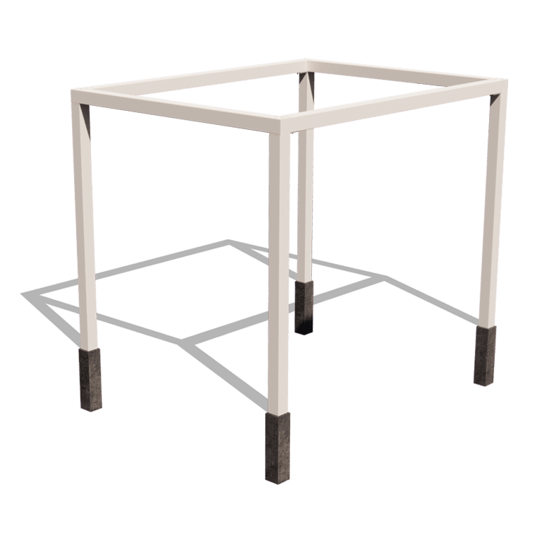 Viereckige Pergola aus pulverbeschichtetem Stahl 324 x 250 cm