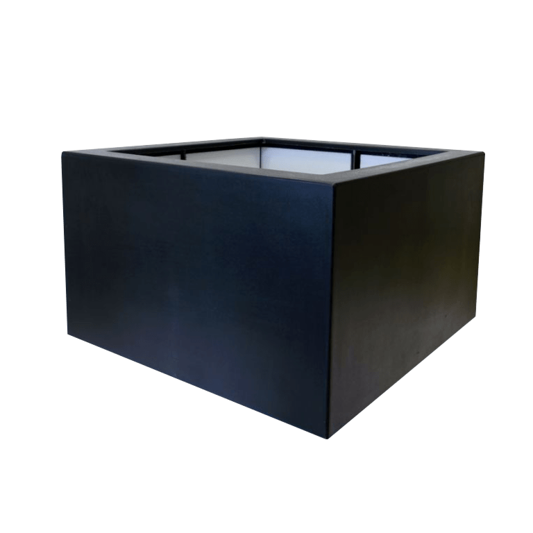 Fiberglas Pflanzkübel - Viereck - 160 x 160 x 80 cm - Mit Boden