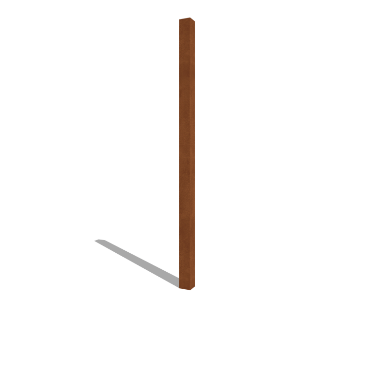 Zaunpfosten aus Cortenstahl 200 cm