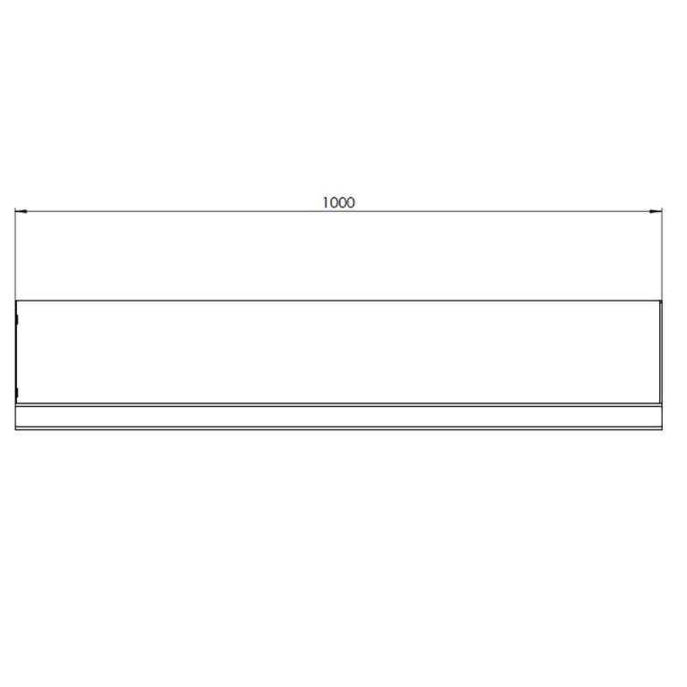 Stützwand aus pulverbeschichtetem Stahl gerade 100 cm (Höhe 40 cm)