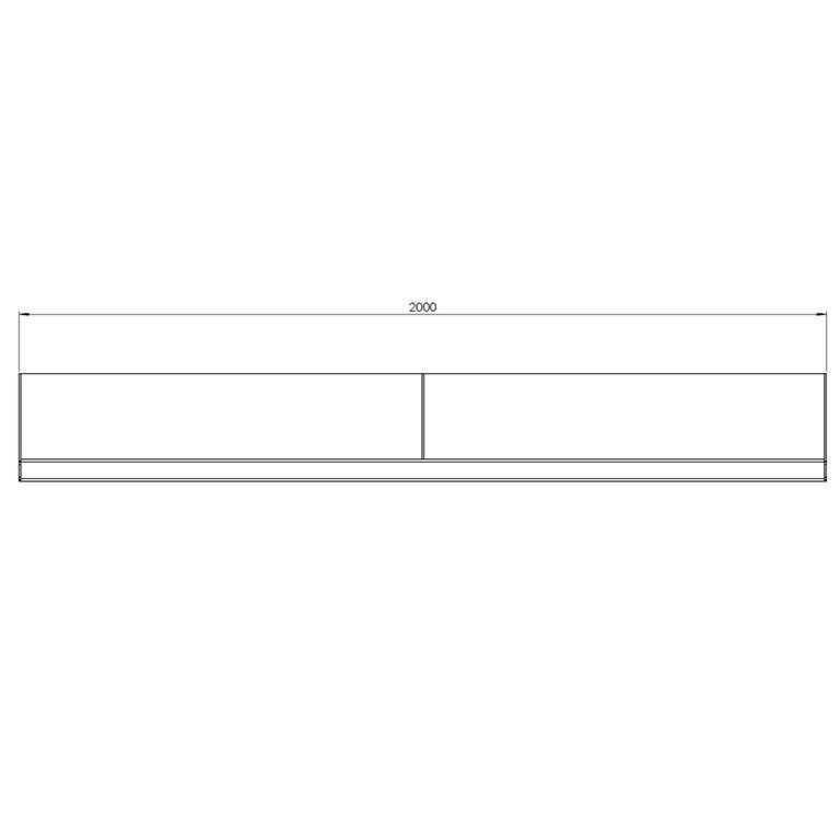 Cortenstahl-Stützmauer gerade 200 cm (Höhe 30 cm)