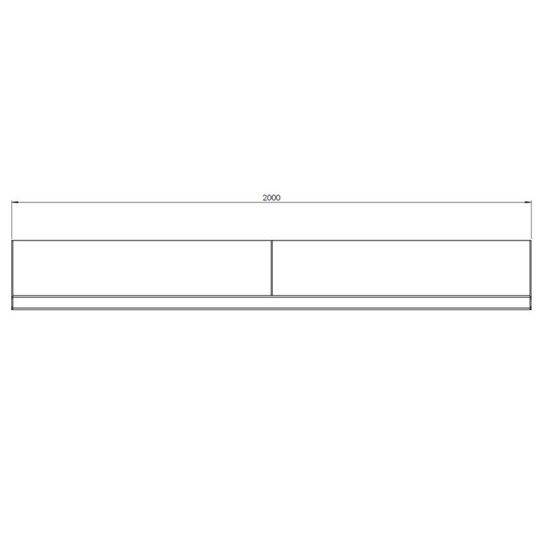 Stützwand aus pulverbeschichtetem Stahl gerade 200 cm (Höhe 40 cm)