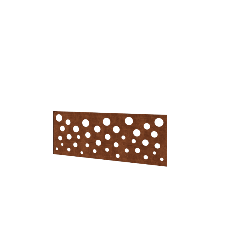 Sichtschutzzaun aus Cortenstahl H Paneel B 120 x 47,5 cm