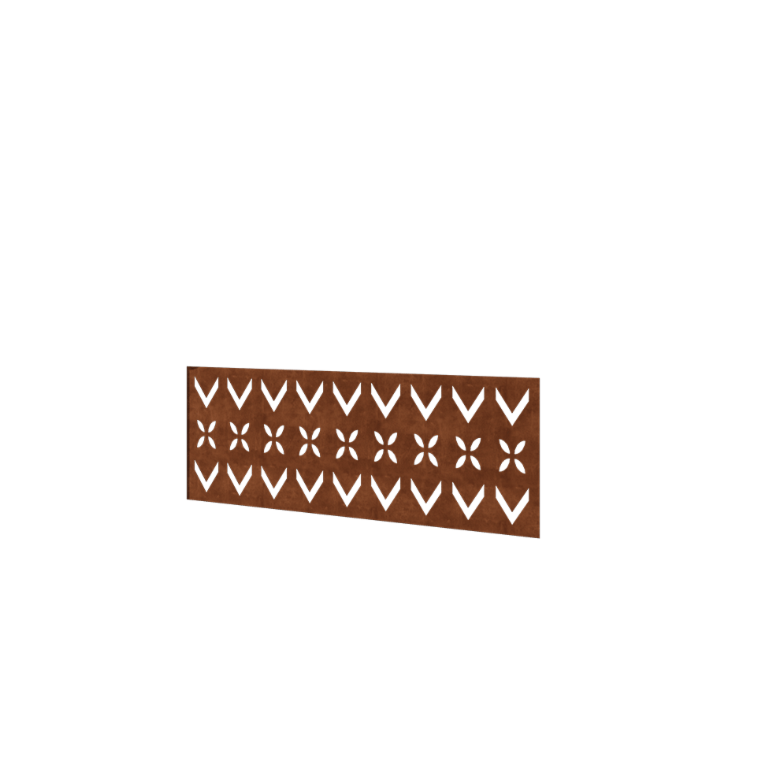 Cortenstahl Sichtschutzzaun H - Paneel V - 120 x 47,5 cm