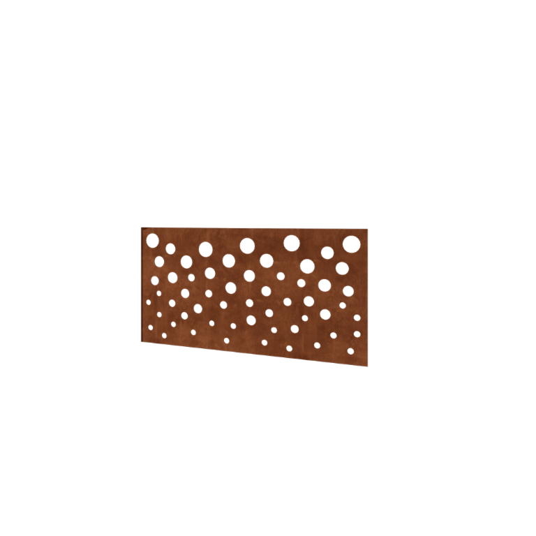 Cortenstahl Sichtschutzzaun H - Paneel B - 120 x 63,3 cm