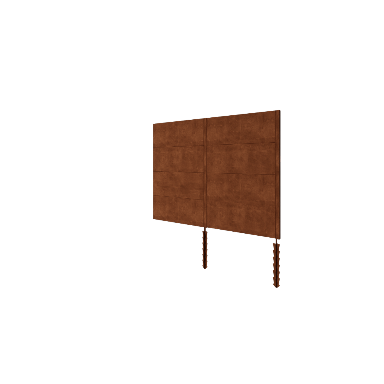 Sichtschutzzaun aus Cortenstahl H4 Set 252 cm