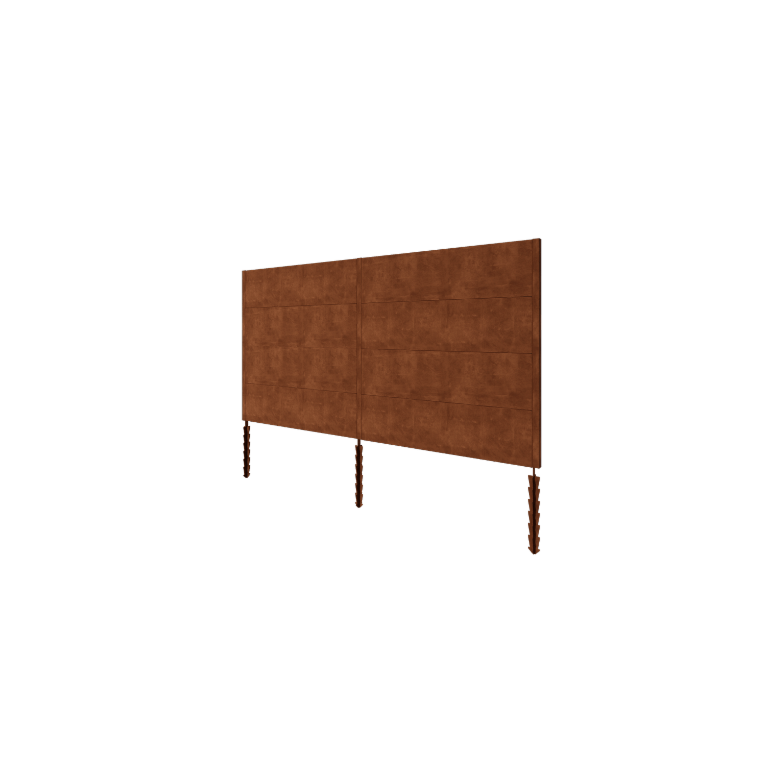 Sichtschutzzaun aus Cortenstahl H4 Komplettsatz 378 cm