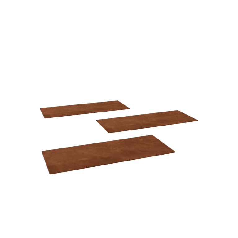 Trittplatte Cortenstahl Rechteck 60 x 25 cm