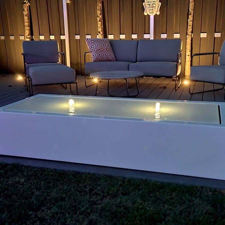 Wassertisch aus Aluminium 200 x 80 x 40 cm