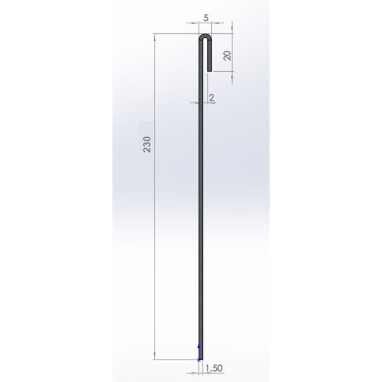 Beeteinfassung abgeflacht aus Cortenstahl 23 cm kompletter Satz pro 24 meter