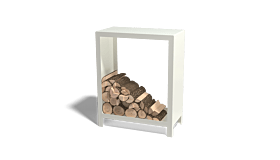 Holzlager aus pulverbeschichtetem Stahl Indiana 1000x800x400