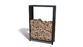 Holzlager aus pulverbeschichtetem Stahl Indiana 1800x1200x400
