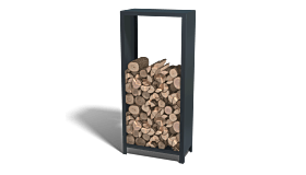 Holzlager aus pulverbeschichtetem Stahl Indiana 1800x800x400