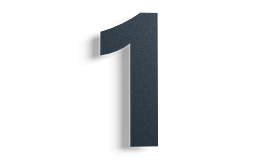 Schwarze Hausnummern aus Edelstahl 1 - 150mm