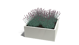 Pflanzgefäß aus pulverbeschichtetem Stahl Miami 1000x1000
