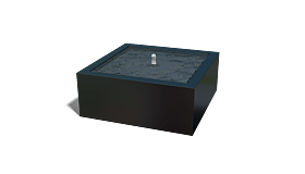 Wassertisch aus Aluminium 1000x1000x400