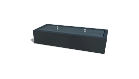 Wassertisch aus Aluminium 2000x800x400