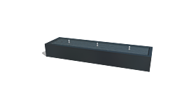 Wassertisch aus Aluminium 3000x800x400