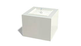 Wassertisch aus Aluminium 500x500x400