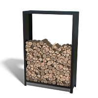 Holzlager aus pulverbeschichtetem Stahl Indiana 1800x1200x400
