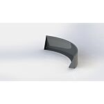 Stützwand aus pulverbeschichtetem Stahl Außenbogen 1500x1500mm (Höhe 400mm)