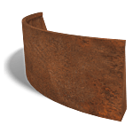 Stützwand aus Cortenstahl Außenbogen 1500x1500mm (Höhe 600mm)