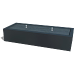 Wassertisch aus Aluminium 2000x800x400