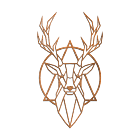 Wanddekoration aus Cortenstahl Deer 2.0