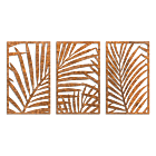 Wanddekoration aus Cortenstahl Ferns 3-parts