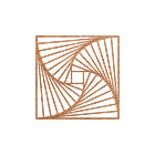 Wanddekoration aus Cortenstahl Geometric Pattern 3.0