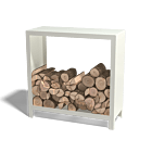 Holzlager aus pulverbeschichtetem Stahl Indiana 1000x1000x400