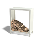 Holzlager aus pulverbeschichtetem Stahl Indiana 1000x800x400