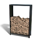 Holzlager aus pulverbeschichtetem Stahl Indiana 1800x1200x400