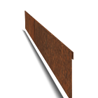 Einfassung abgeflacht aus Cortenstahl 130mm (Länge 2400mm)