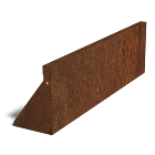 Stützwand aus Cortenstahl gerade 1000mm (Höhe 300mm)